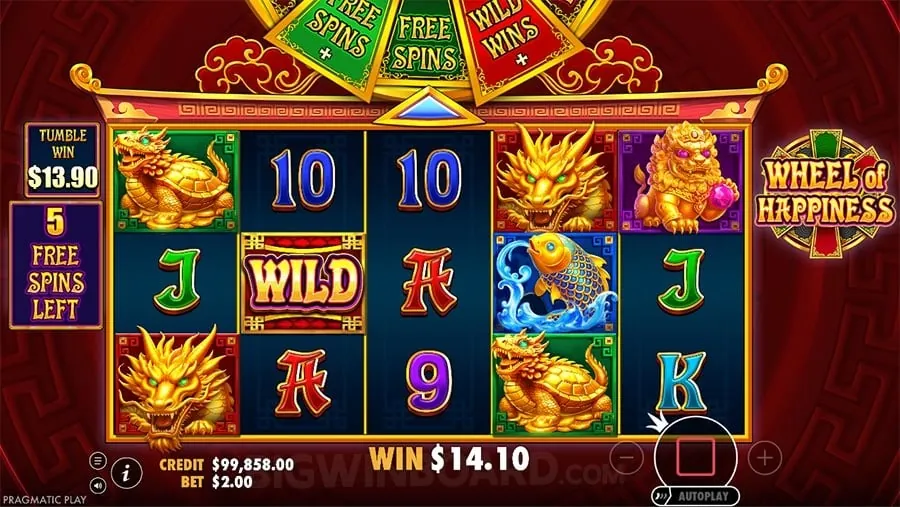 Vibrant slot machine with spinning reels and golden coins, symbolizing casino excitement